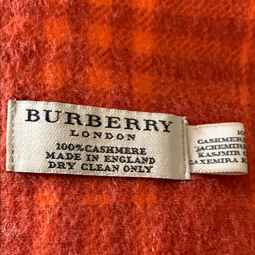 Burberry Orange Cashmere Scarf